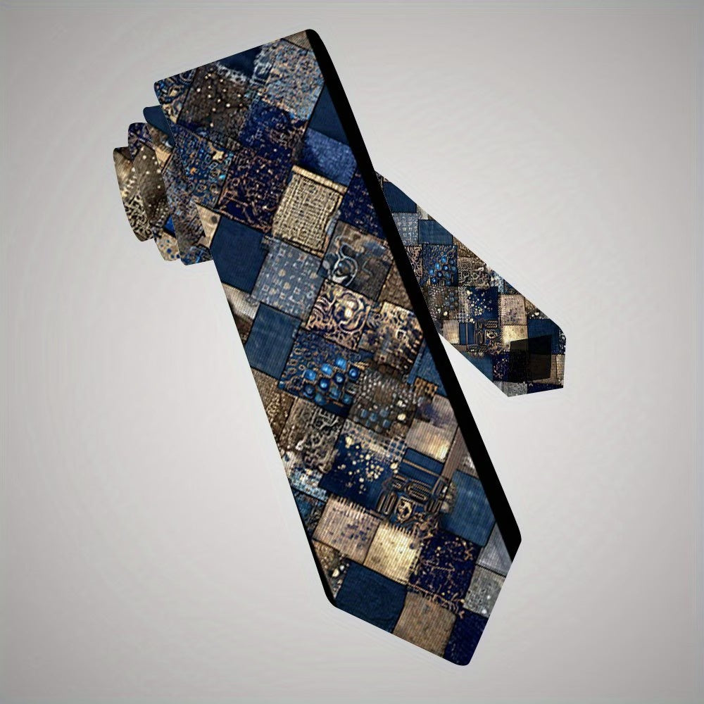 Men’s Patchwork Pattern Necktie