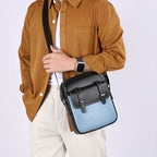 Men’s Two-Tone Sling Bag with Flap Pocket