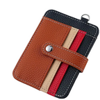 Women’s Rectangular Credit Card Holder with Snap Fastener