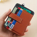 Women’s Rectangular Credit Card Holder with Snap Fastener