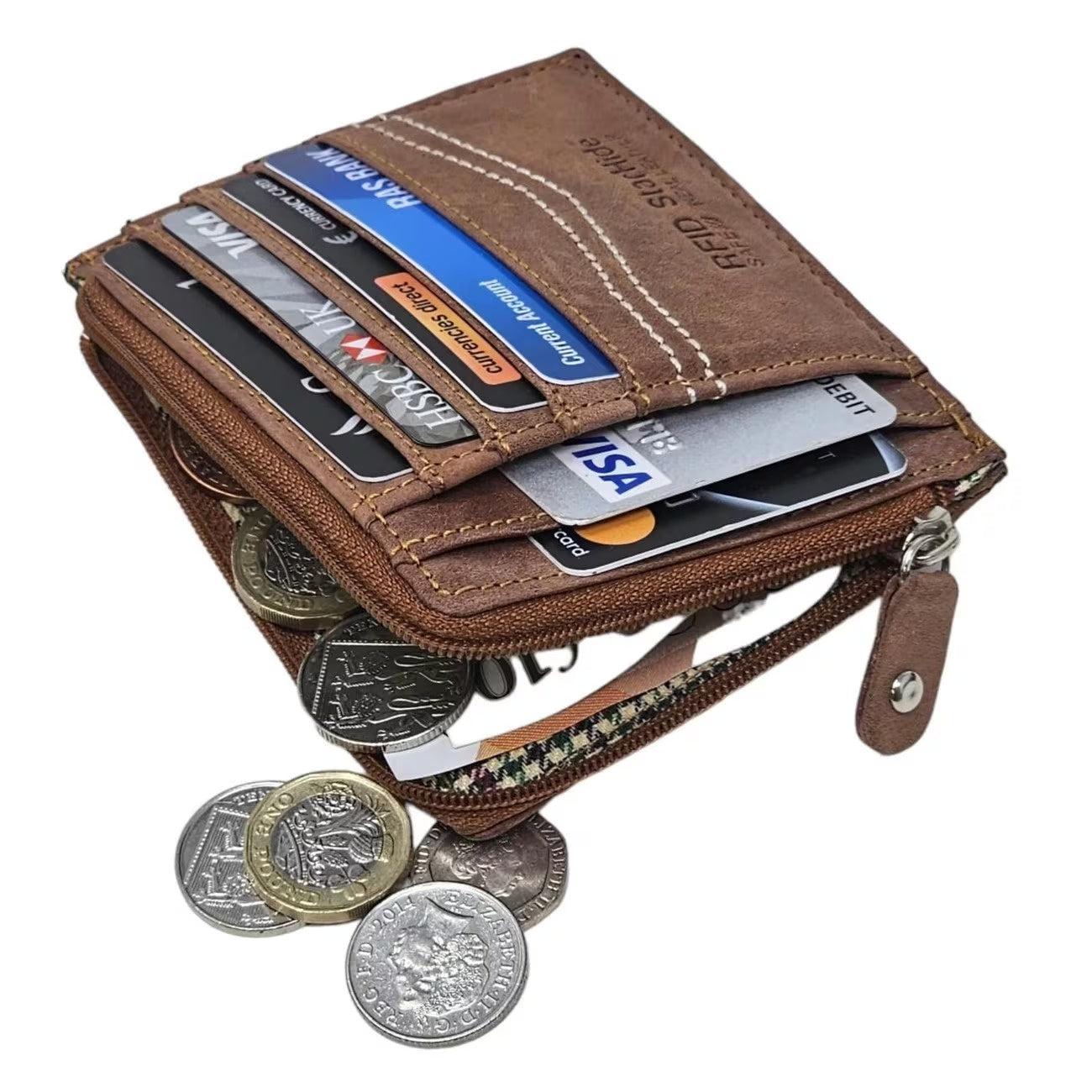 Women’s Slim Wallet with Zippered Compartment