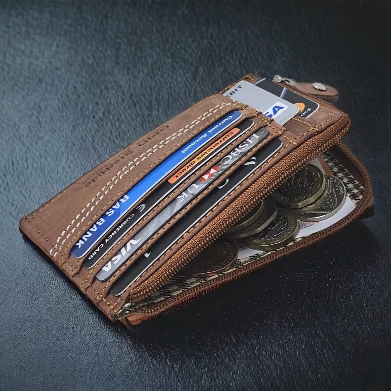 Women’s Slim Wallet with Zippered Compartment