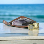 Women’s Slim Wallet with Zippered Compartment